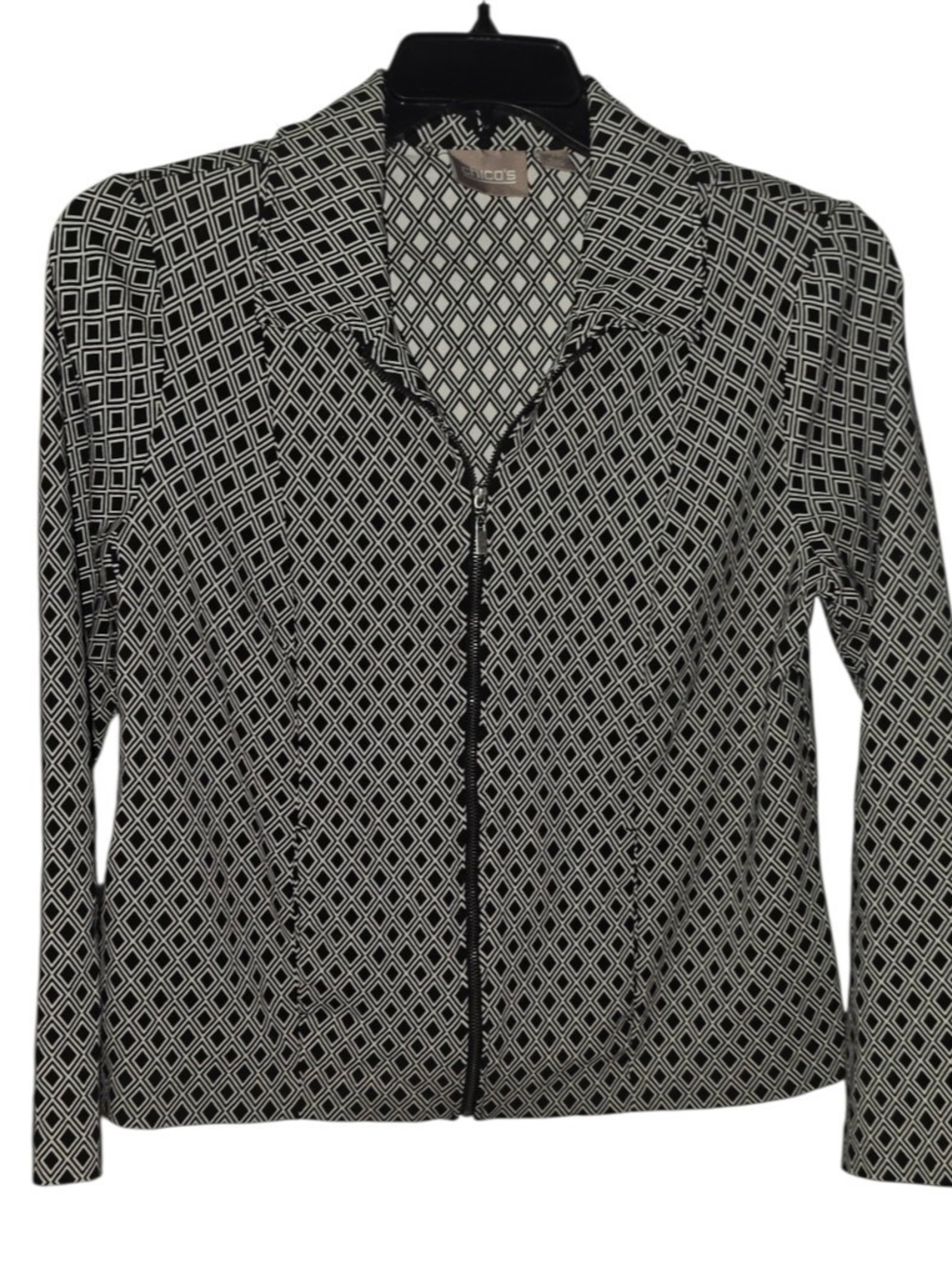 Chico's Black and White Jacket Size 1 (8/10)
